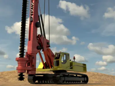 Drilling vehicle 3D model