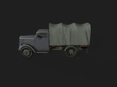 Opel Truck from WWII Low-poly 3D model