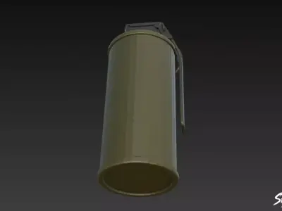 Smoke Grenade Low-poly 3D model