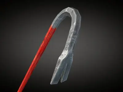 Crowbar hook Low-poly 3D model purchase