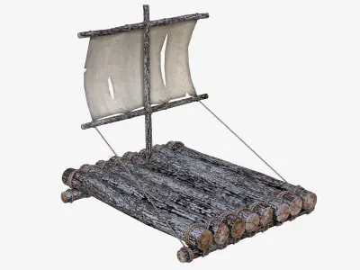 Life Raft Low-poly 3D model