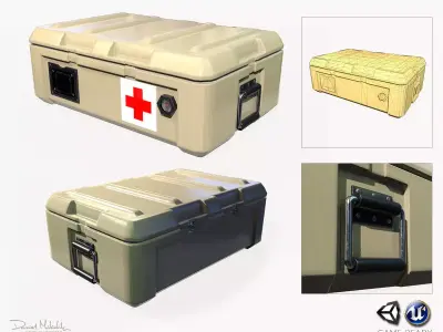 Medic Case PBR Low-poly 3D model