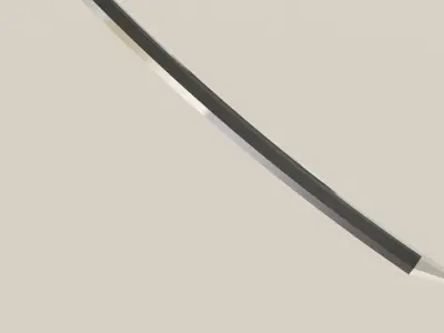 Untamed Blade Simple Katana Model No UV Mapping 3D model