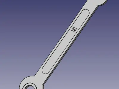 Low Poly Wrench - 3D Printable 3D print model
