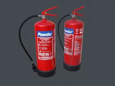 Fire extinguisher Low-poly 3D model 16
