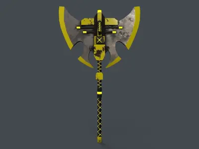 Sci-Fi Axe V4 - 09 Low-poly 3D model