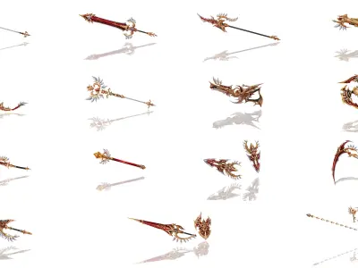 Royal Guard Weapons 3D Model Pack