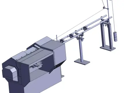 CNC Mechanical Automatic Feeder  3D model