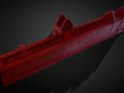Southern Palace of Vat Phou temple Complex-Laos 3D print model