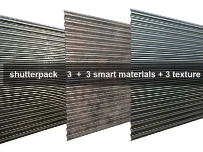 shutter pack includes textures and  smart materials  Low-poly 3D model