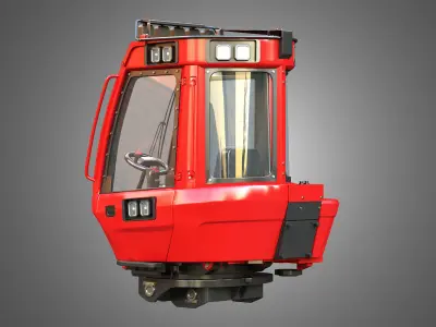 Driving Cabin -  Forestry Harvester Machine 3D model