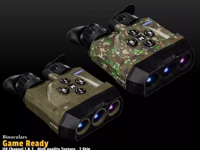 Binoculars  Game Ready Low-poly 3D model