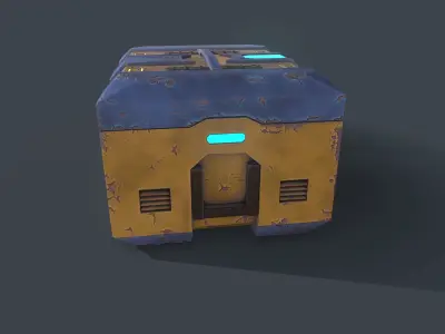 Si-Fi Box  Low-poly 3D model