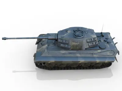 Tiger II tanks Low-poly 3D model
