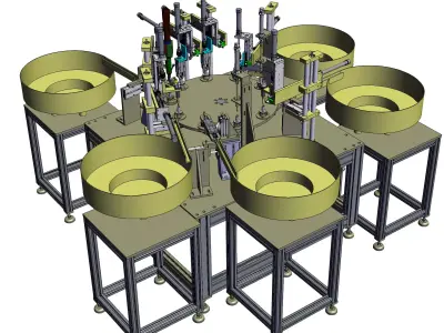 Solenoid valve fully automatic assembly equipment 3D model