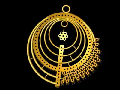 simple round  pendant  3D print model