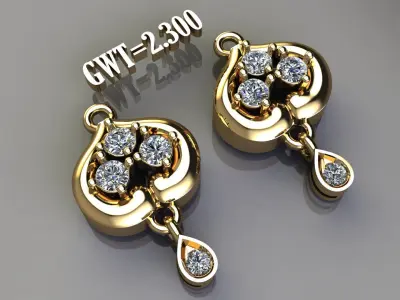 EARING STUDS  3D model 4