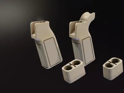 B5 type 22 23 Grips Low-poly 3D model
