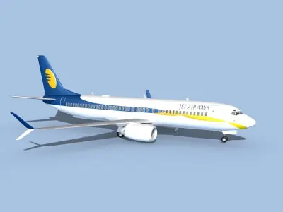 Boeing 737-800 Max Jet Airways 3D model