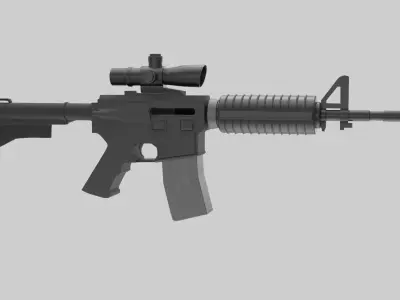 Assault rifle 3D model order