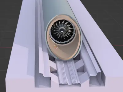 Hyperloop 3D TRAIN Model  Sub-D Ready  AND UV Unwrapped Low-poly 3D model