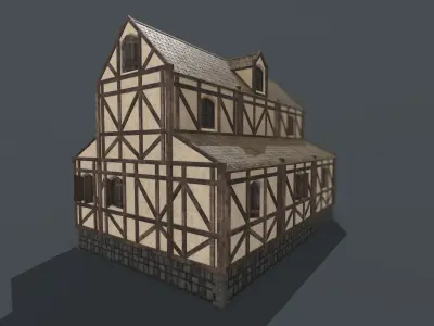 Medieval House 05 Low-poly 3D model