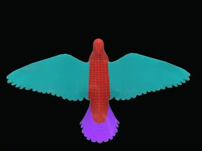 Pigeon BaseMesh Low-poly 3D model