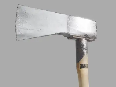 woodsman axe - 3 texture styles Low-poly 3D model