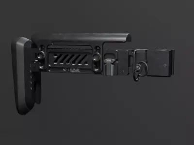 ZenitCo Pt1 Stock and  1913 Adapter 3D model