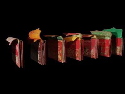 Historic Letter Purses PACK 1 Low-poly 3D model