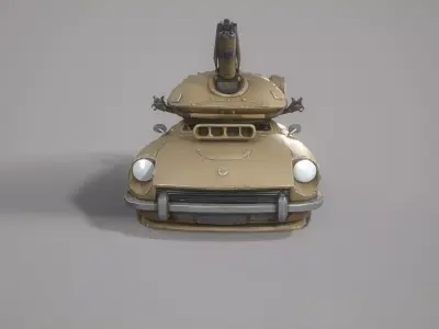 Car Armored Low-Poly Stylized Game-Ready  Low-poly 3D model