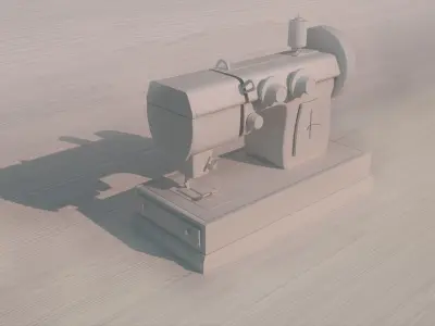 3d sewing machine  Low-poly 3D model