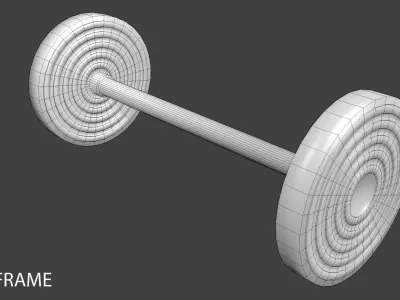 Plastic Wheel 5 3D model