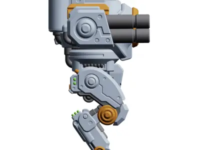 Mech Forge Storm Titan Mech Miniature for Tabletop Wargames 3D print model