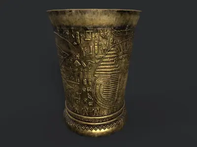 Lowpoly Ancient Wine Glass Low-poly 3D model