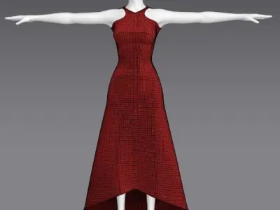 Woman Clothing T-Pose 527 Low-poly 3D model