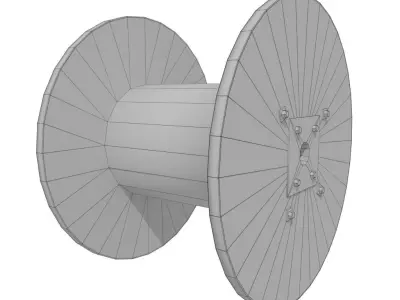 Cable Reel Low-poly 3D model