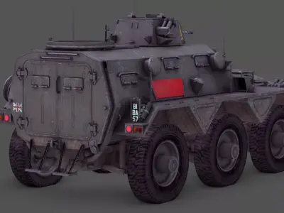  FV603 Saracen Armored Personnel Carrier British Army Cold War Low-poly 3D model