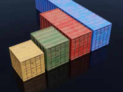 Sea Container PACK 3D model