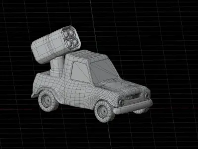 Military Truck 3D Illustration 3D model