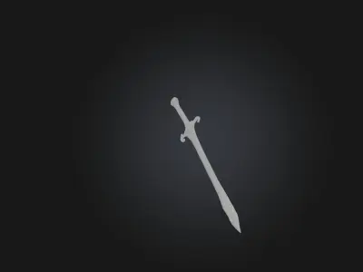 Custom Ceremonial Sword Low-poly 3D model