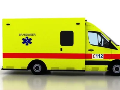 Mercedes Benz Sprinter Truck Belgium Ambulance 3D model