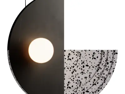 Regina Iron pendant lamp by Robin 3D model