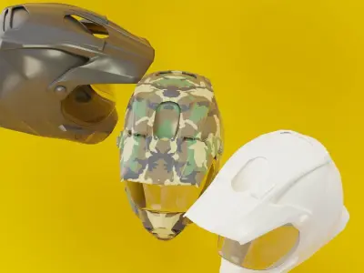 bike helmet gear Low-poly 3D model
