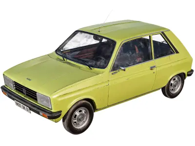 Peugeot 104 - 1970s Retro French Hatchback 3D model