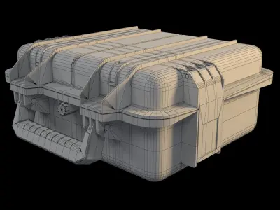 Military Box Low-poly 3D model buy
