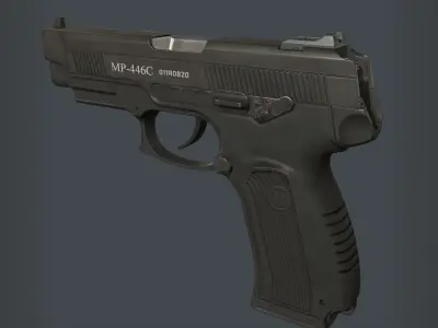 MP446 Viking Low-poly 3D model