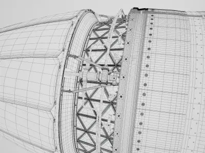 Jet engine 3D model 9