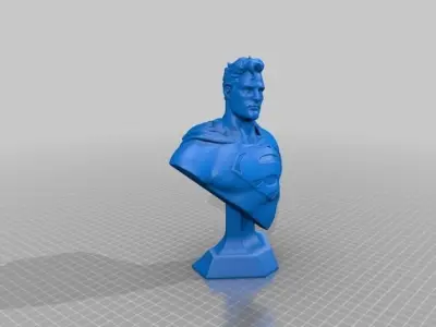 Superman bust Low-poly 3D model