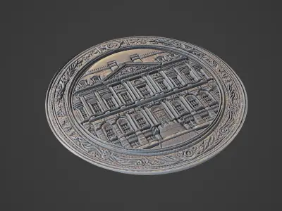 Building House Pendant Medallion 3D print model 4